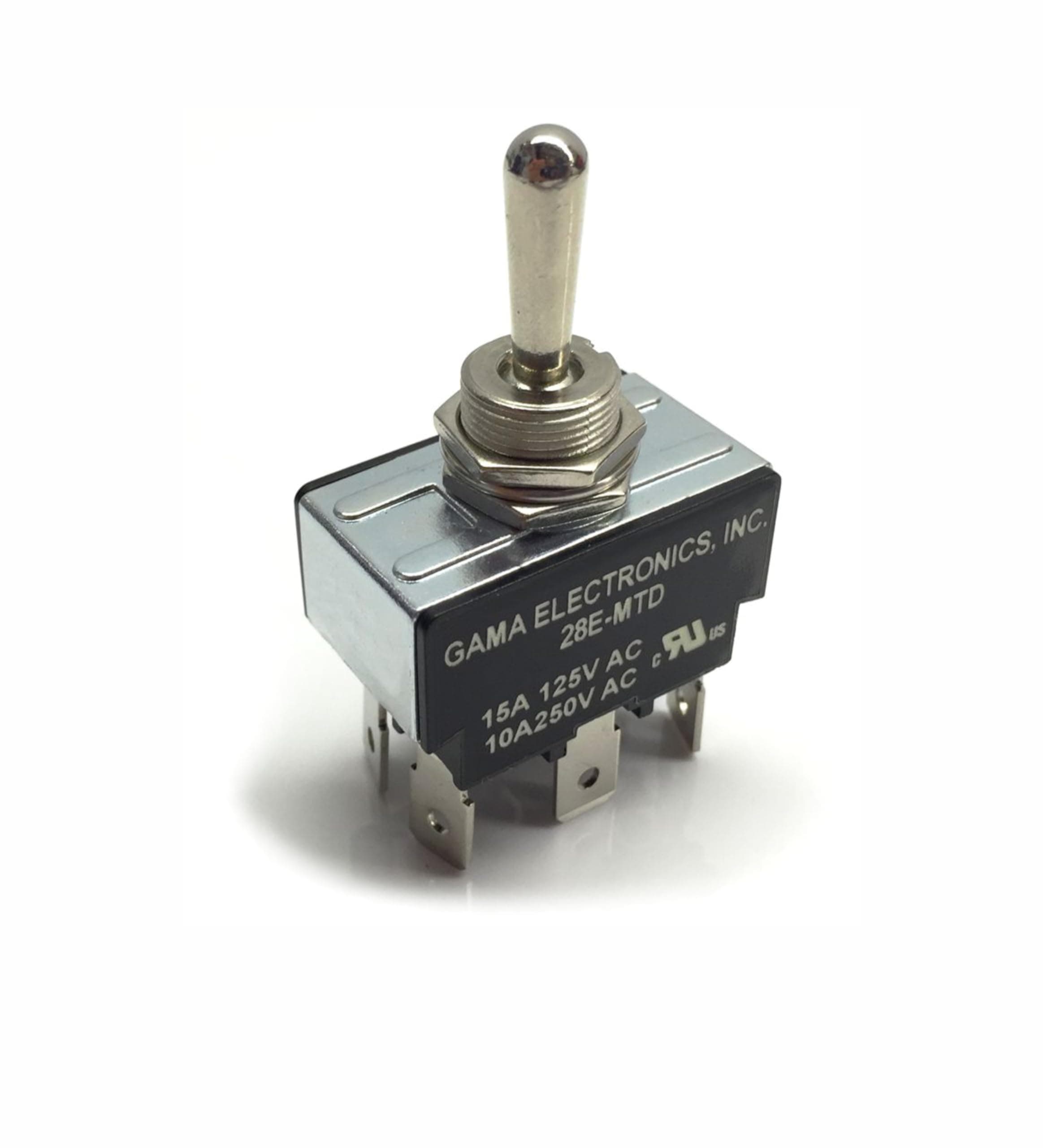GAMA Electronics 30 Amp Toggle Switch DPDT 3 Position On-Off-On