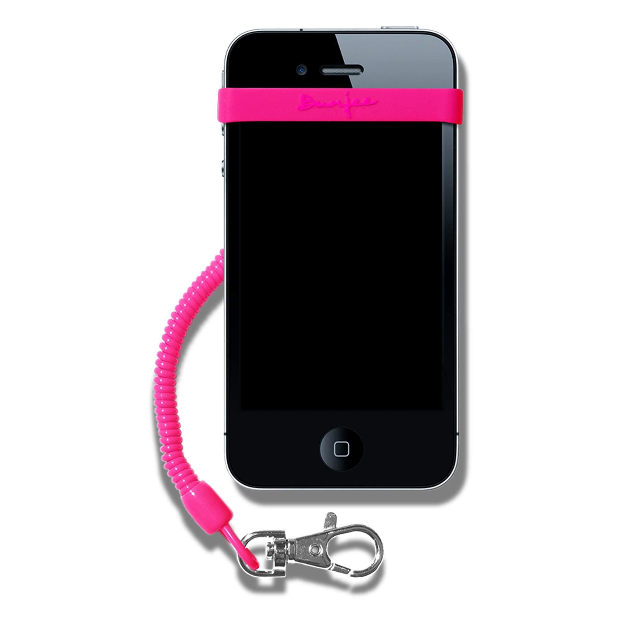 myBunjee Universal Smartphone Holder with Key Fob Compatible with iPhone 3/3G/3GS/4/4S/5, HTC, BlackBerry, Samsung and Nokia Devies - Pink