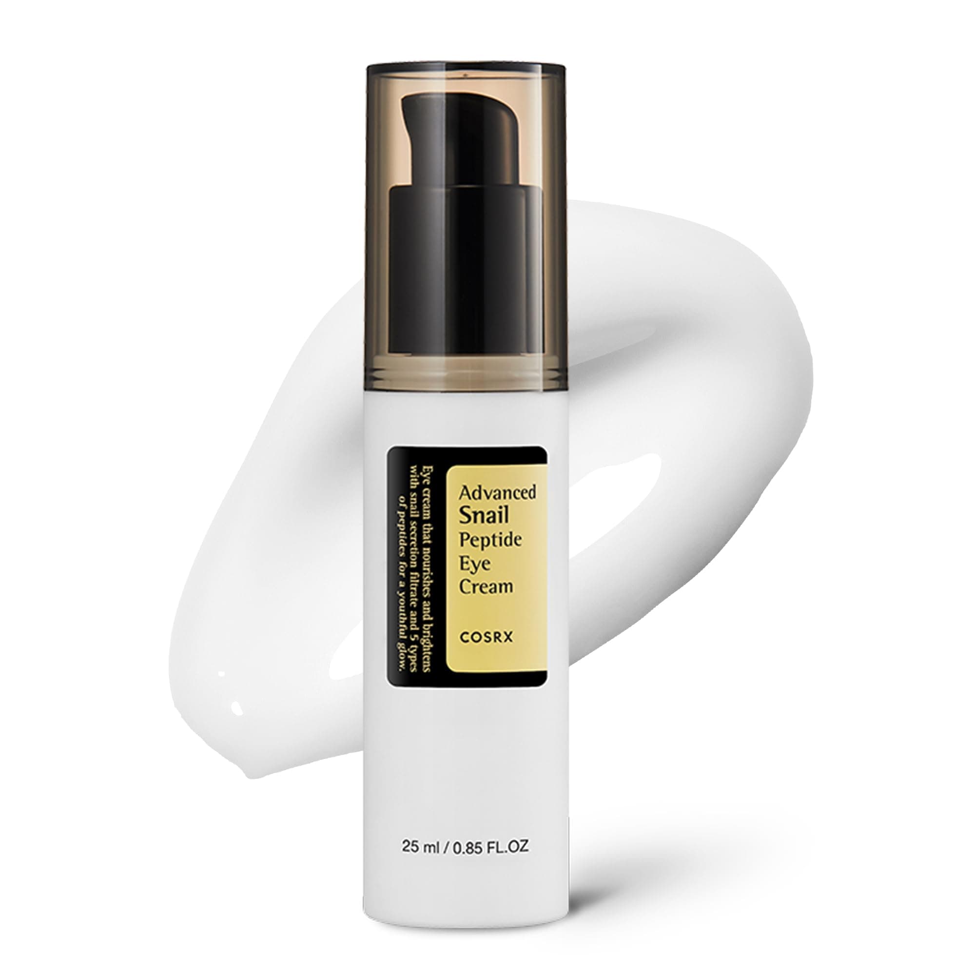 Snail Peptide Eye Cream with 73.7% Snail Mucin and Niacinamide, Brightening Korean Night Cream for Fine Lines and Dark Circles, Korean Skin Care