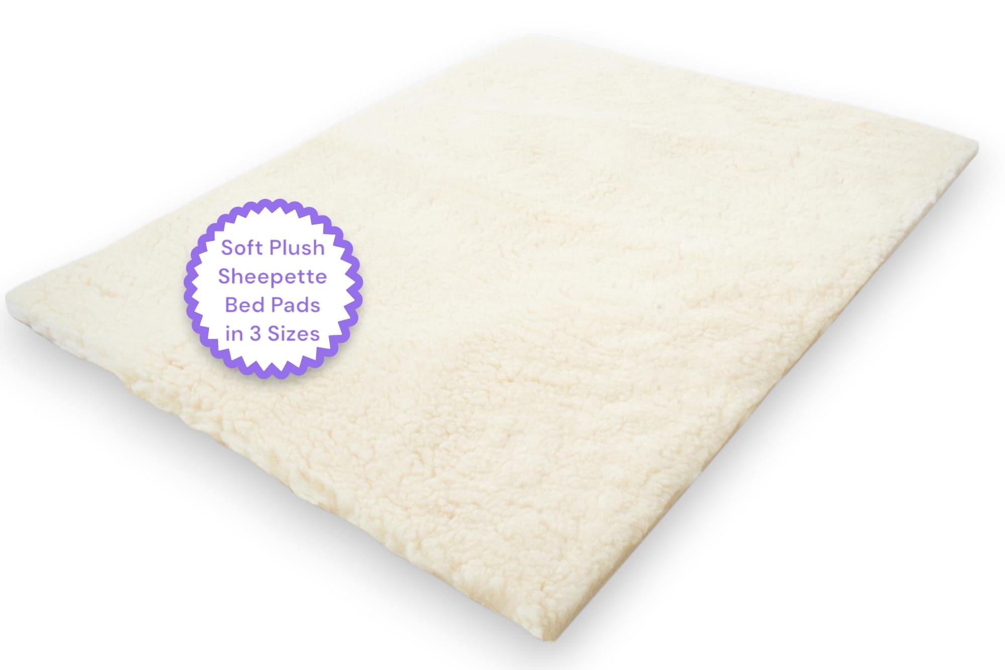 Essential Medical Supply Sheepette Synthetic Lambskin Bed and Furniture Pad - 30" x 60" - Fleece Soft Sheepskin Style Comfort Pad for Home and Mobility Use