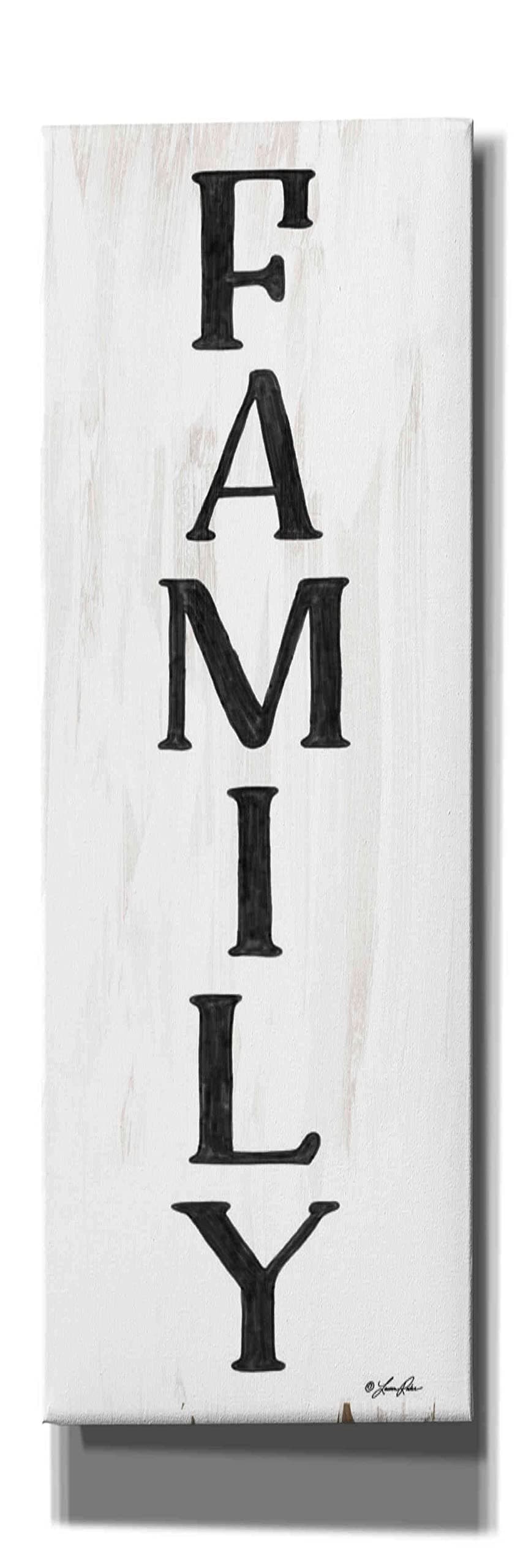 'Family' by Lauren Rader, Canvas, Wall Art, 12"x36"