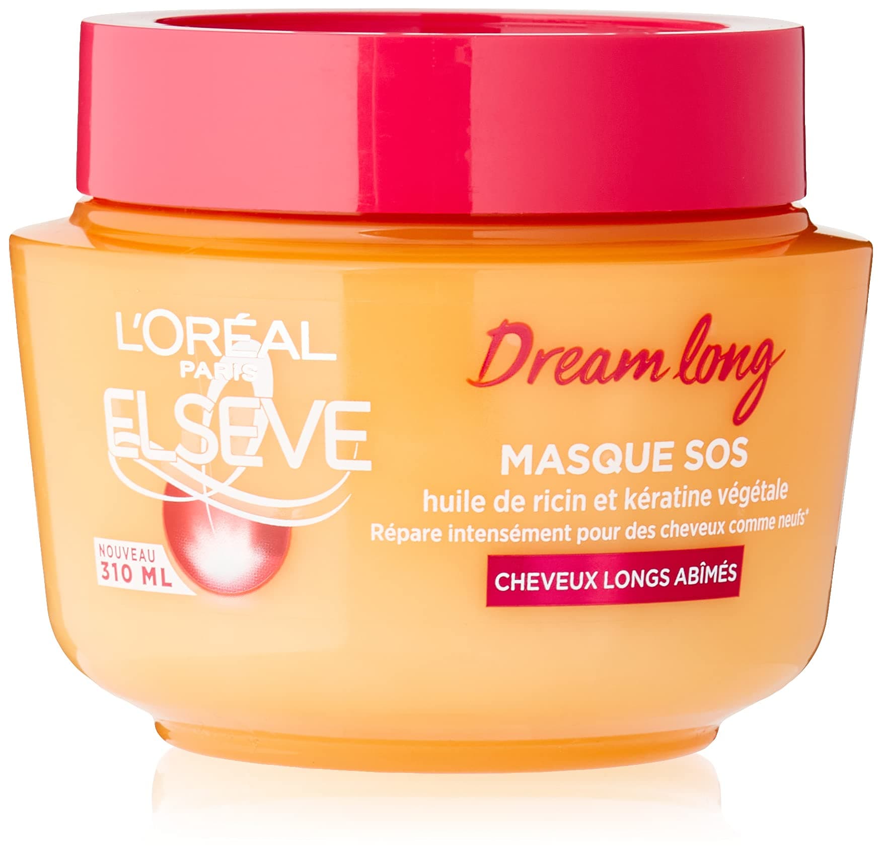 L’Oréal Paris Elseve Dream Long Mask Enriched with Castor Oil/Keratin for Long Hair, 1 Piece