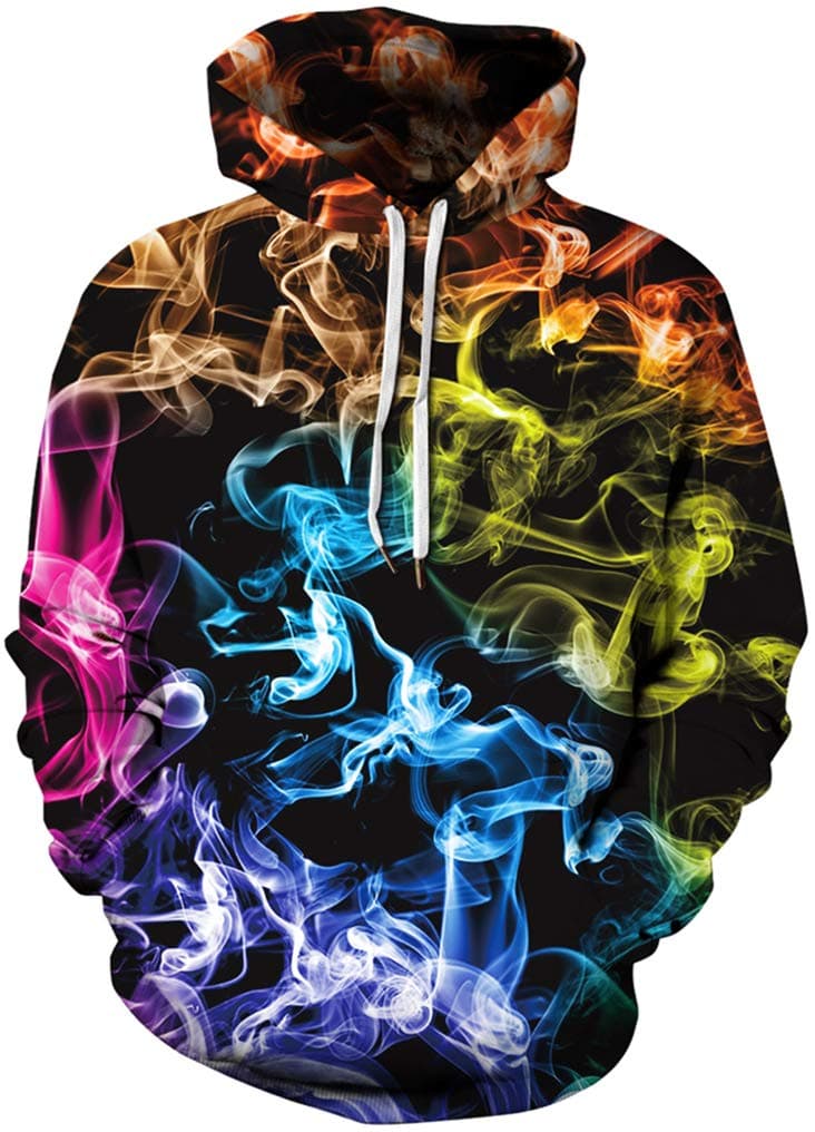 FLYCHENMen's Digital Print Sweatshirts Hooded Top Galaxy Pattern Hoodie