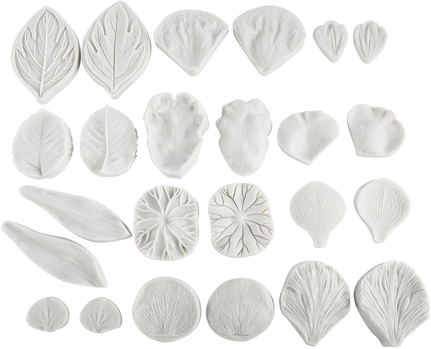 12PCS Fondant Silicone Flower Leaf Veining Mold fondant tools set