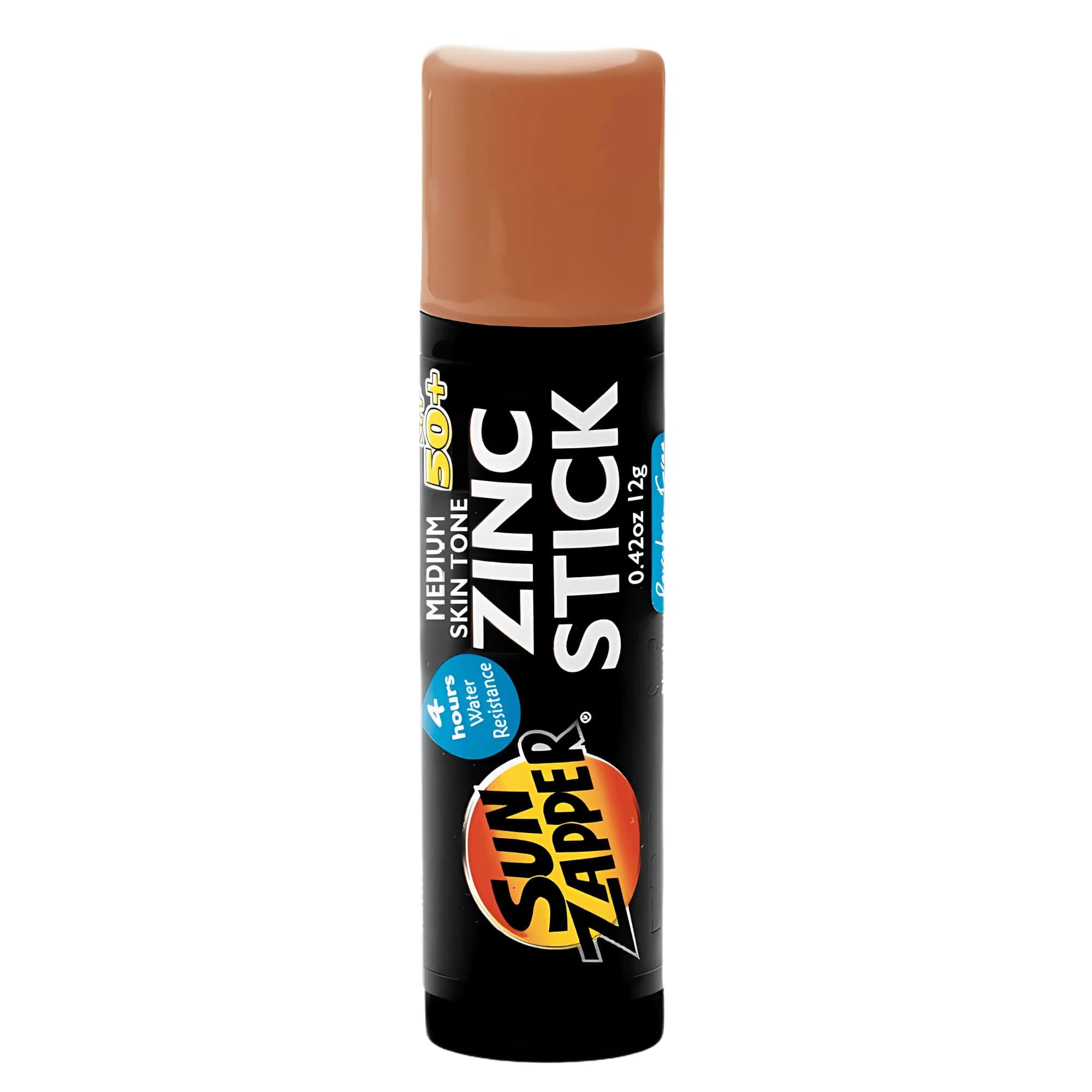 Sun Zapper Zinc Stick SPF 50+ Sunscreen 0.42 oz stick (skin tone medium)