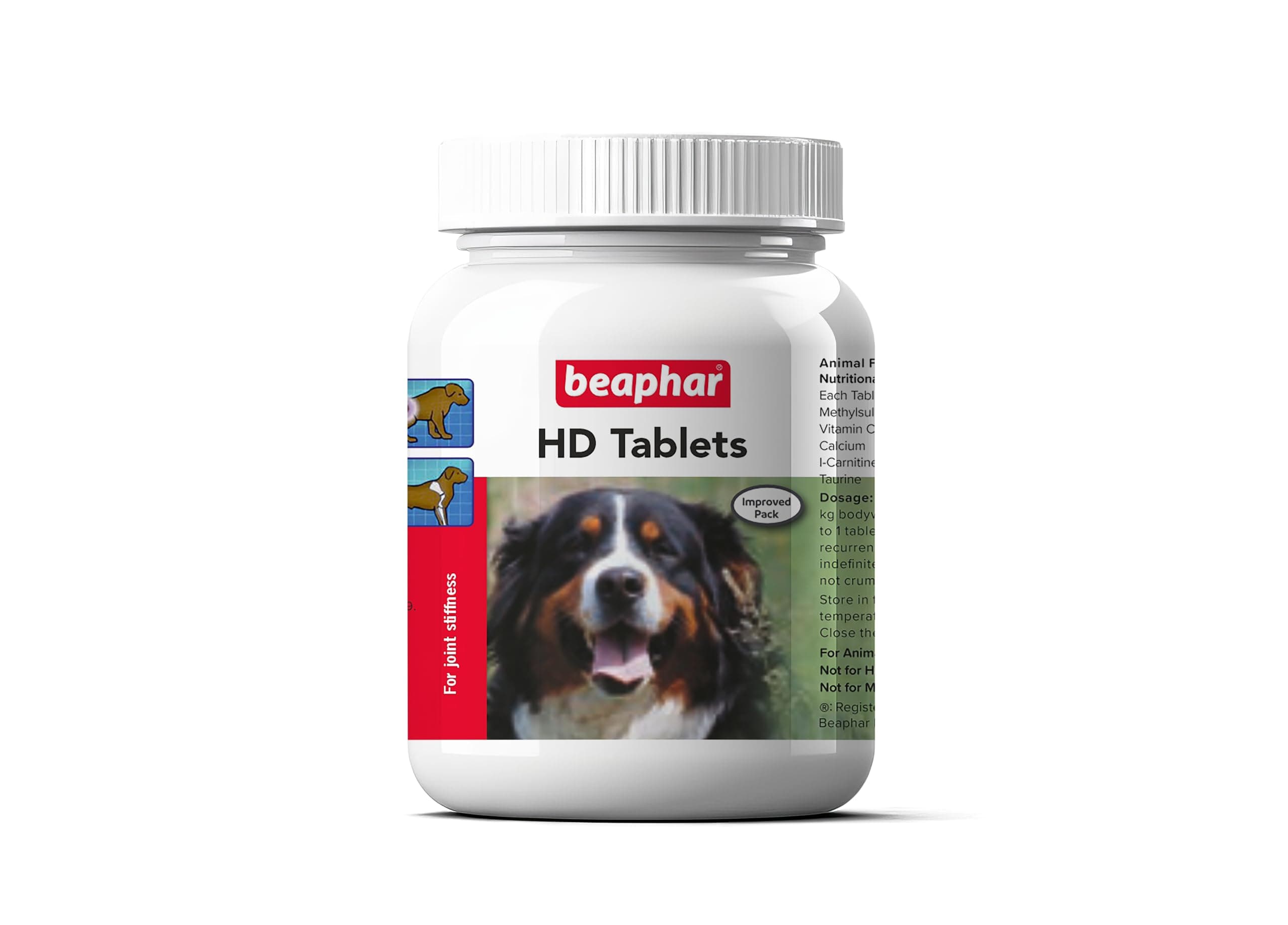Beaphar HD Tablet Dog Joint Supplement for Hip Dysplasia & Joint Problems - 60 Tablets