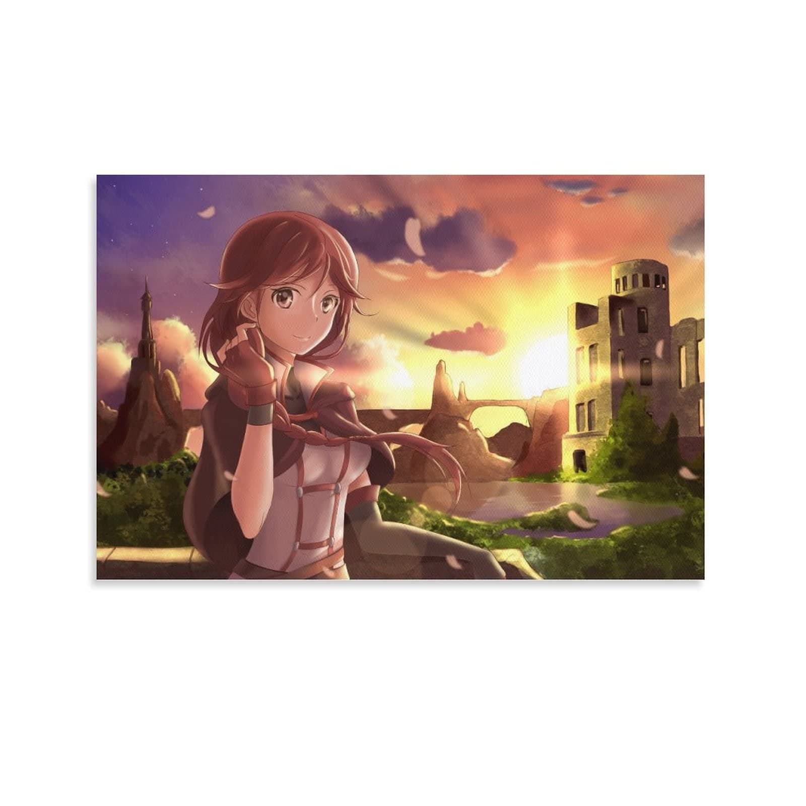 Hai to Gensou No Grimgar Anime Poster (17) Art Poster Canvas Painting Decor Wall Print Photo Gifts Home Modern Decorative Posters Framed/Unframed 08x12inch(20x30cm)