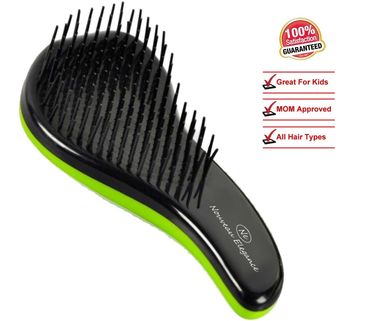Ultimate Detangling Brush. Glide the Hair Detangler Through Knotted Hair. Best Brush / Comb for Women, Girls, Men & Boys. Use in Wet or Dry Hair. No More Tangle - Reduce Hair Loss and Breakage