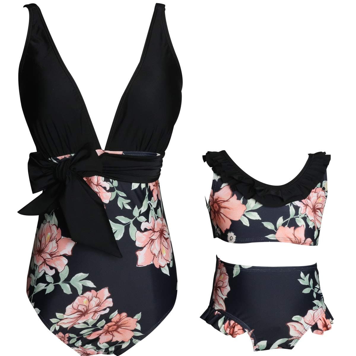 Mother and Daughter Swimwear Family Matching Swimsuit Girls Swimwear