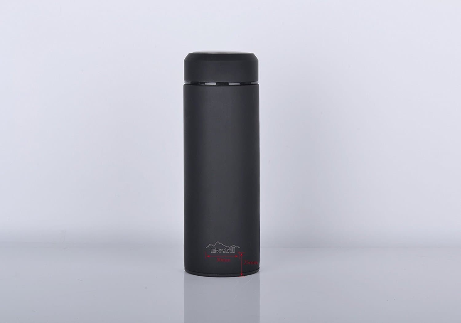 Flat Black Mini Thermos 12 Ounce, Vacuum Seal Technology, Stainless Steel