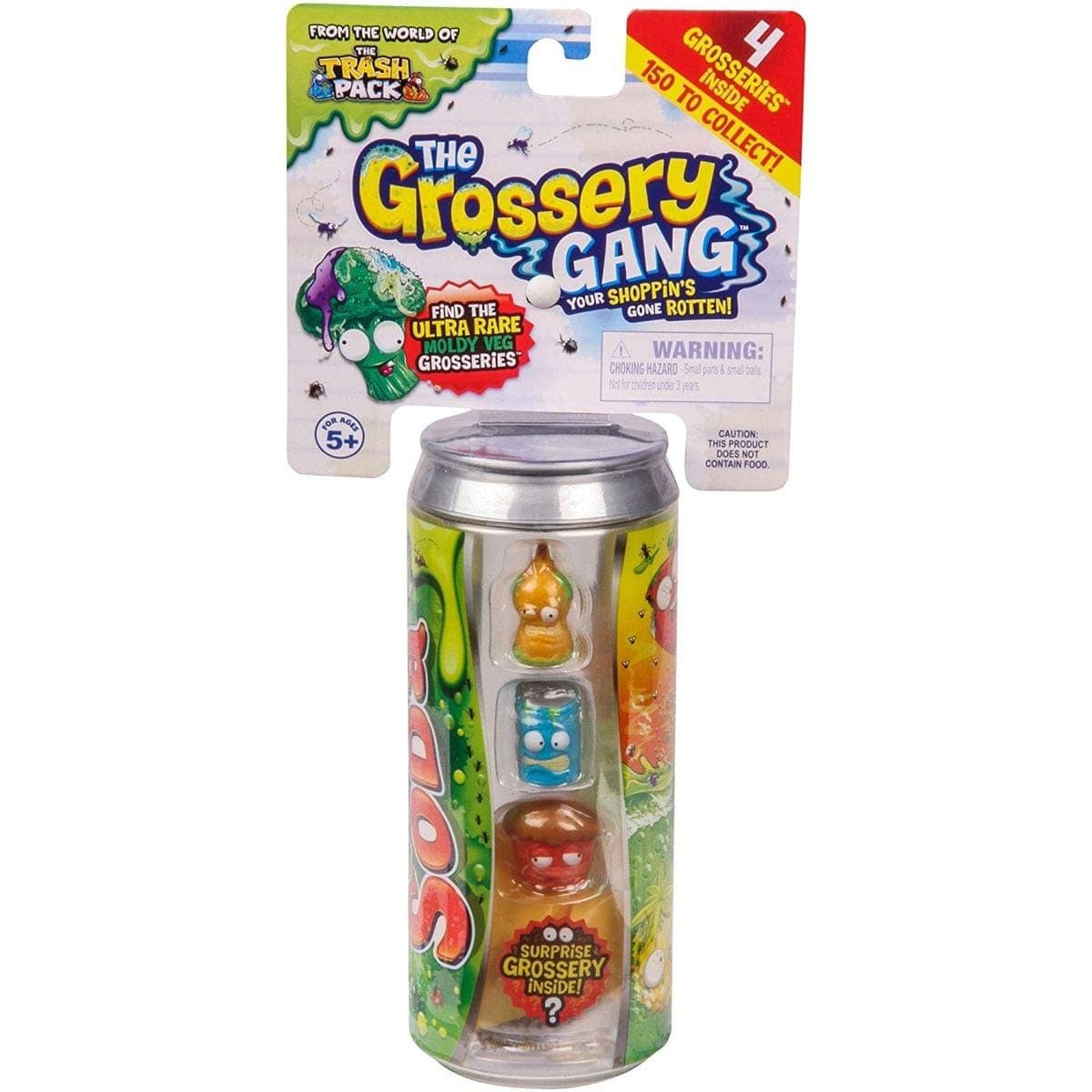 Grossery Gang Series 2 Rotten Soda Set of 4 Surprise Grossery's Includes Storage Can