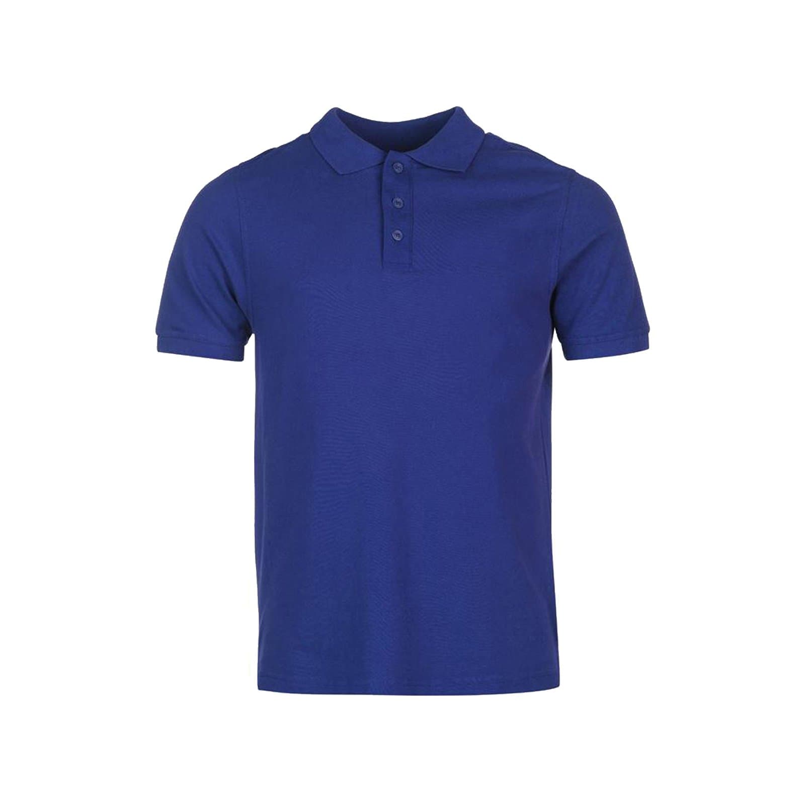 Mens 100% Cotton Rich Polo T Shirts in 6 Colours Sizes XS to 4XL - SPORTS WORK LEISURE (XL - EXTRA LARGE, ROYAL BLUE)