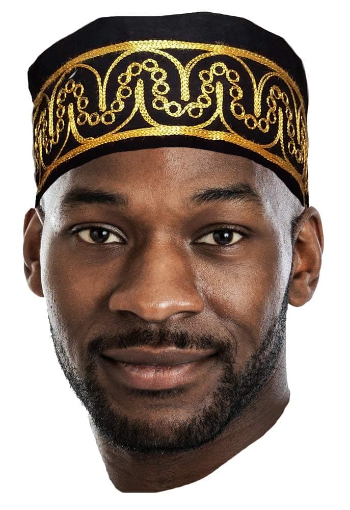 Adebo African Kufi Hat with Embroidery