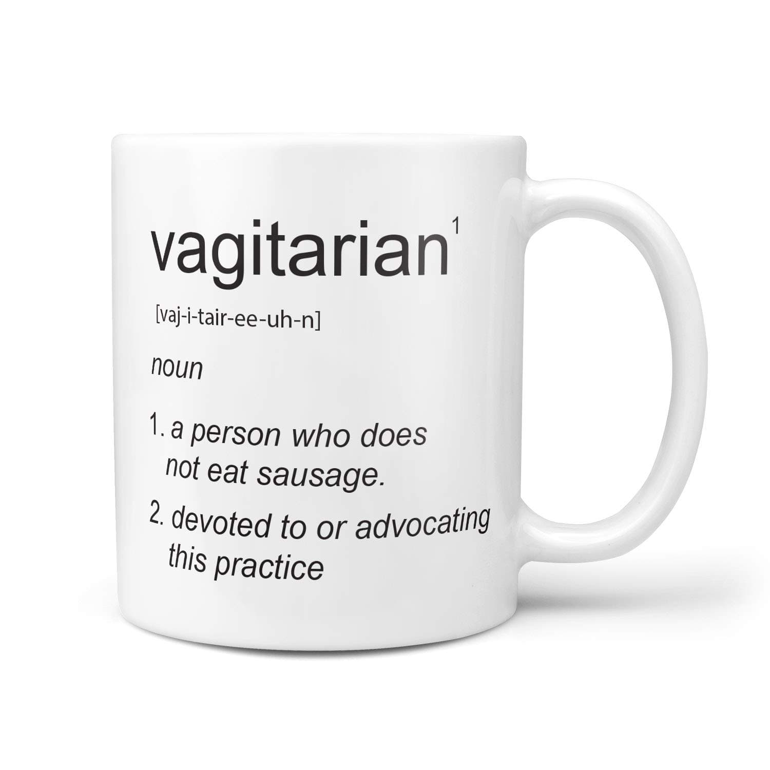 Vagitarian Mug - Funny LBGT Mugs Lesbian Present Girlfriend Gay Presents Hilarious Gifts Anniversary Valentine's Birthday