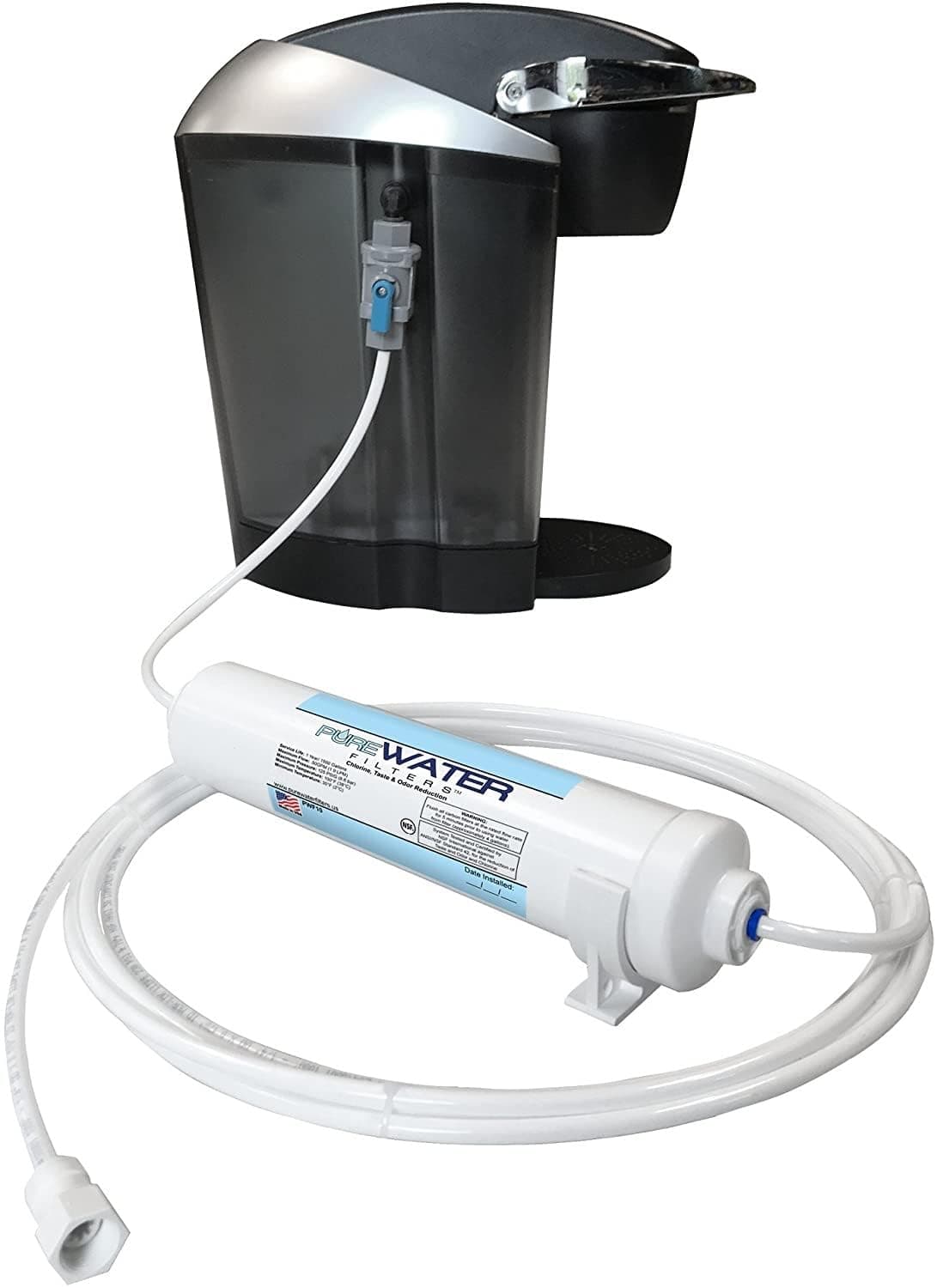 PureWater Filters Filtered Water Easy Manual Refill Do-It-Yourself Kit, For Non-Commercial Keurig Coffee Brewers