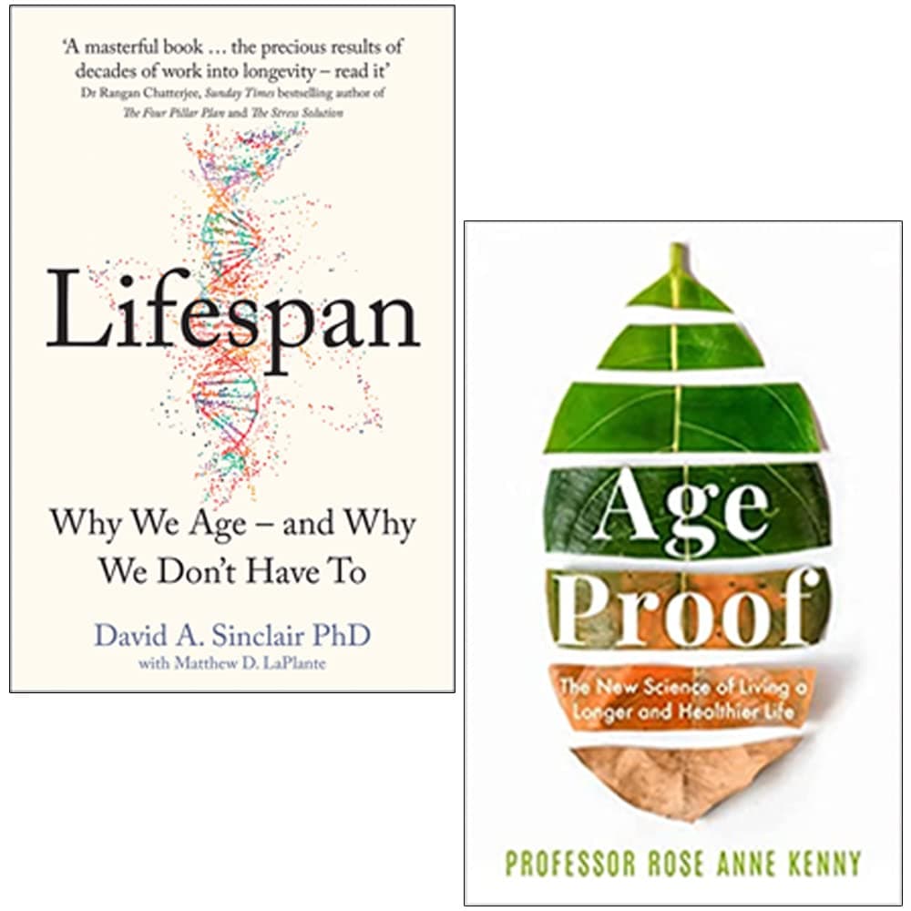Lifespan [Hardcover] By Dr David A. Sinclair & Age Proof By Kenny Professor 2 Books Collection Set