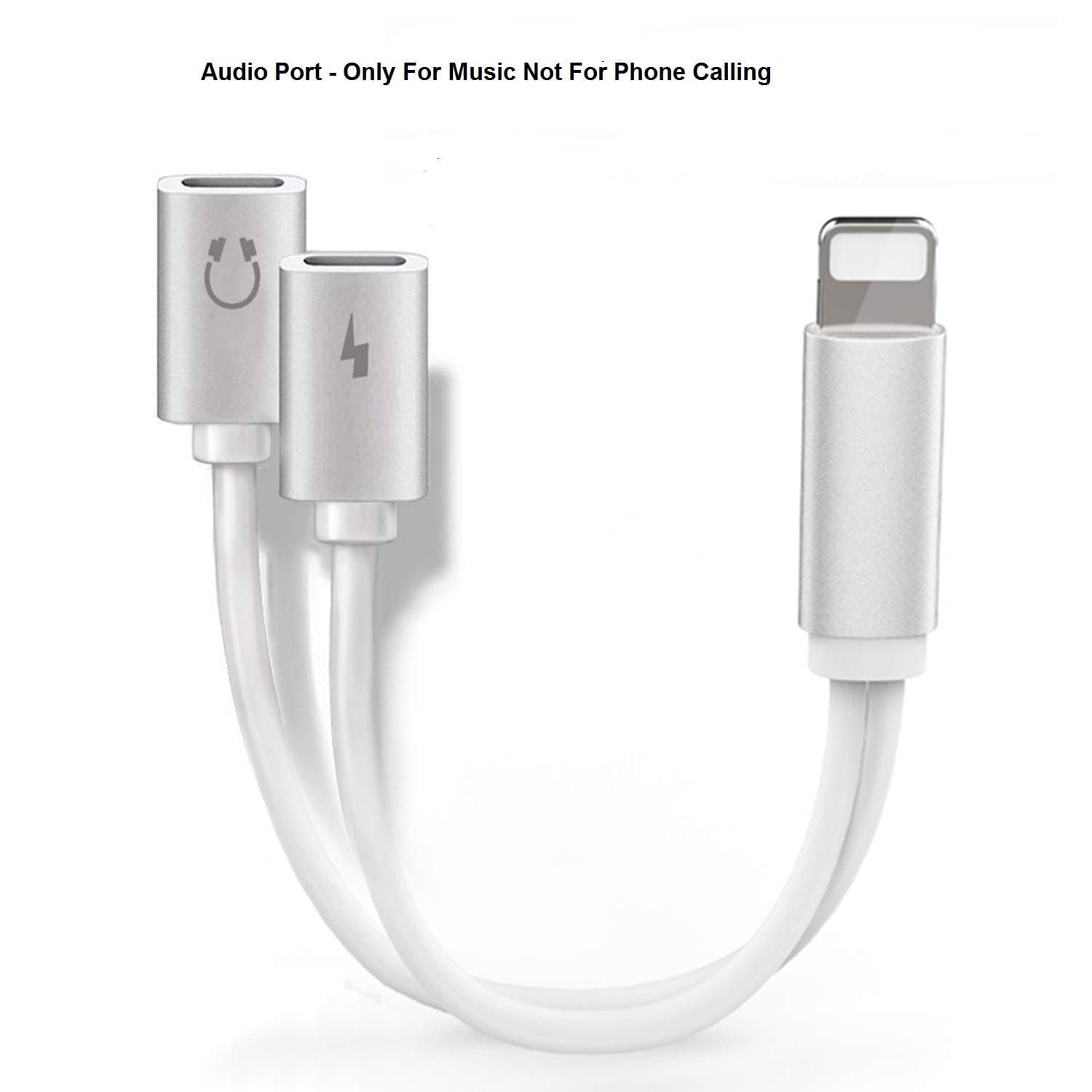 UNMCORE 2 in 1 Audio Jack Charging Adapter for iPhone Charging and Headphone Connector Mobile Adapters– Music Play – iOS Version 10.3 and Higher- Upgraded