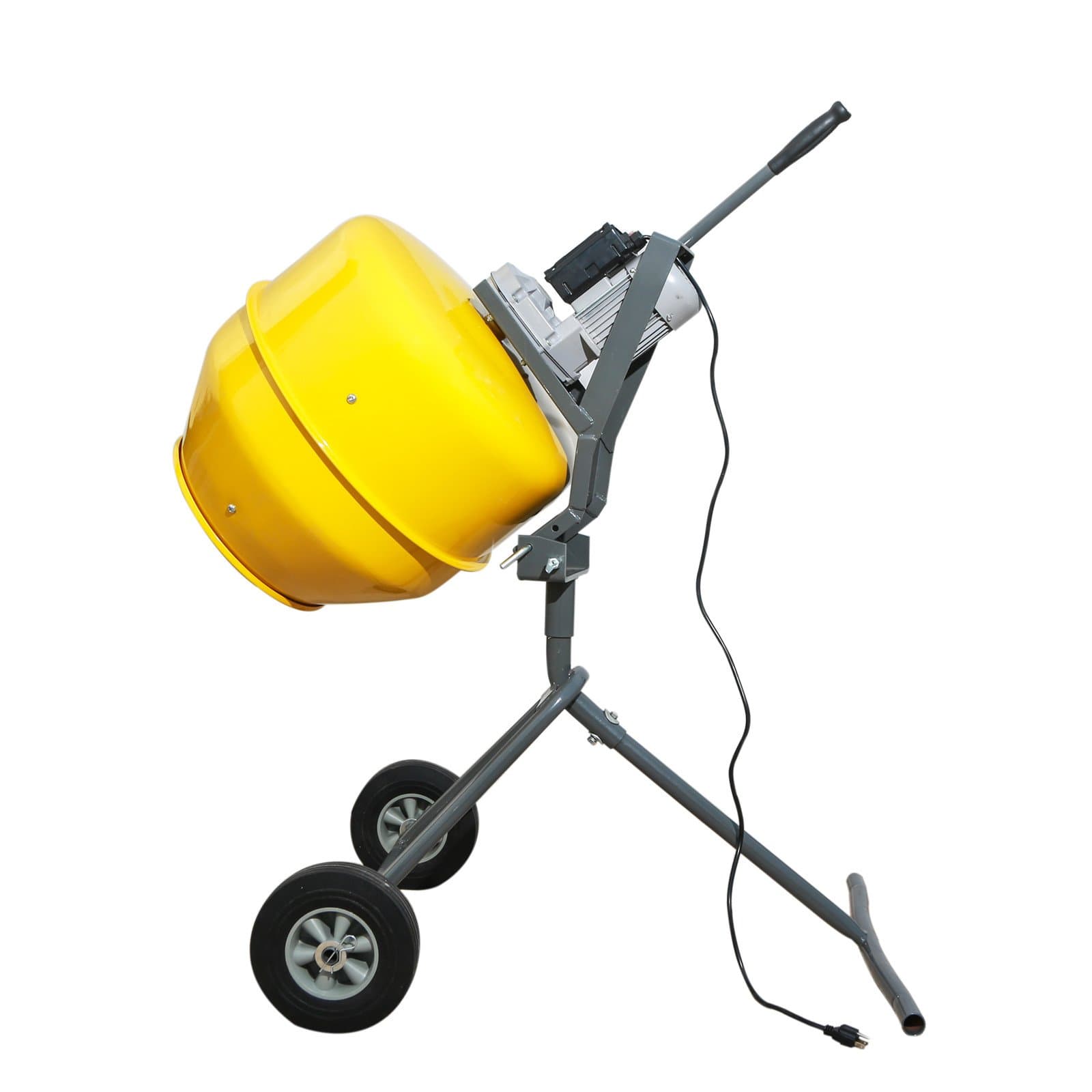 1/2HP Electric Cement Mixer, 5 Cubic Ft, Portable Concrete Mixer Barrow Machine Mixing Mortar