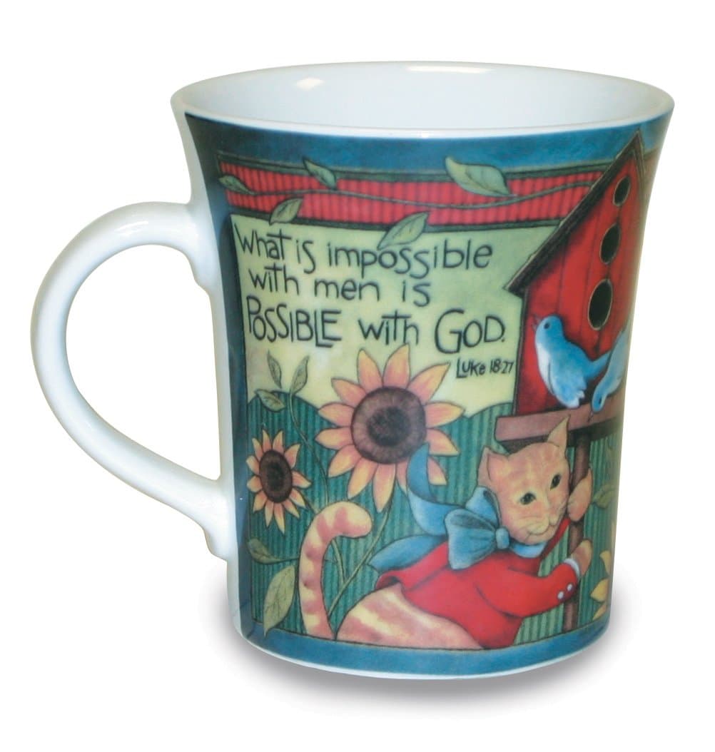 Divinity BoutiqueGarden Collection Mug Designed by Artist Beth Yarbrough, What is Impossible, Multicolor