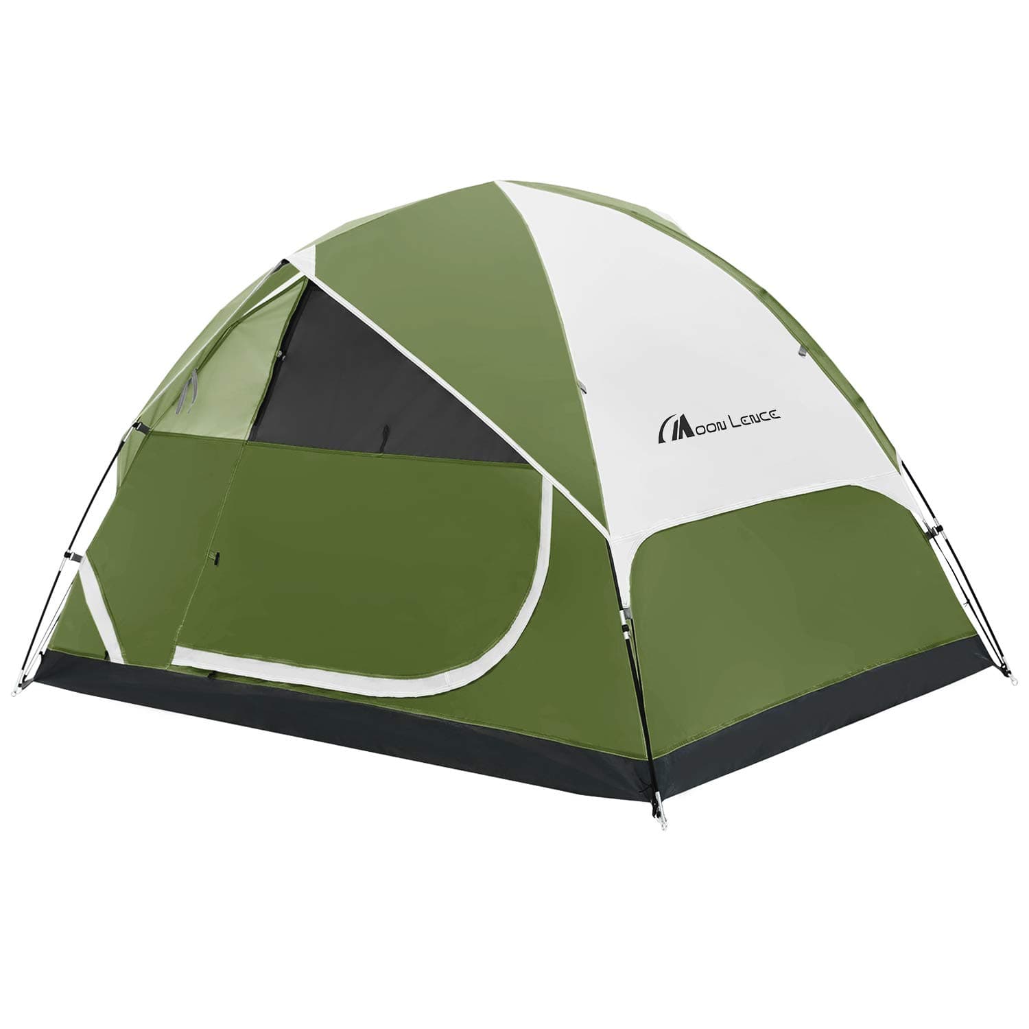 MOON LENCE Camping Tent 4 Person Tent Easy Setup Outdoor Tents Waterproof Double Layer for Camp and Backpacking Green