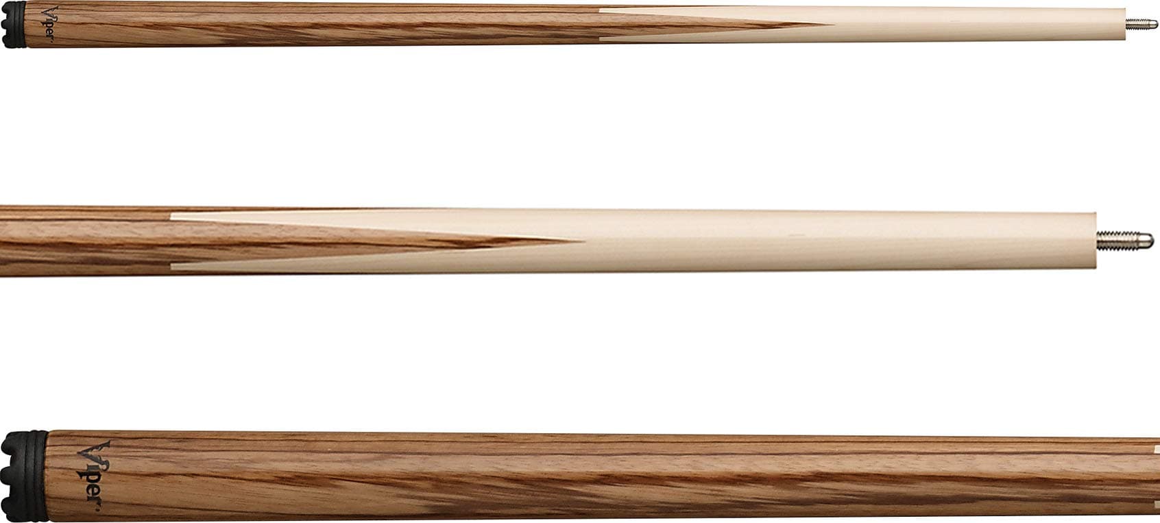 Viper Sneaky Pete 58" 2-Piece Zebrawood Billiard/Pool Cue