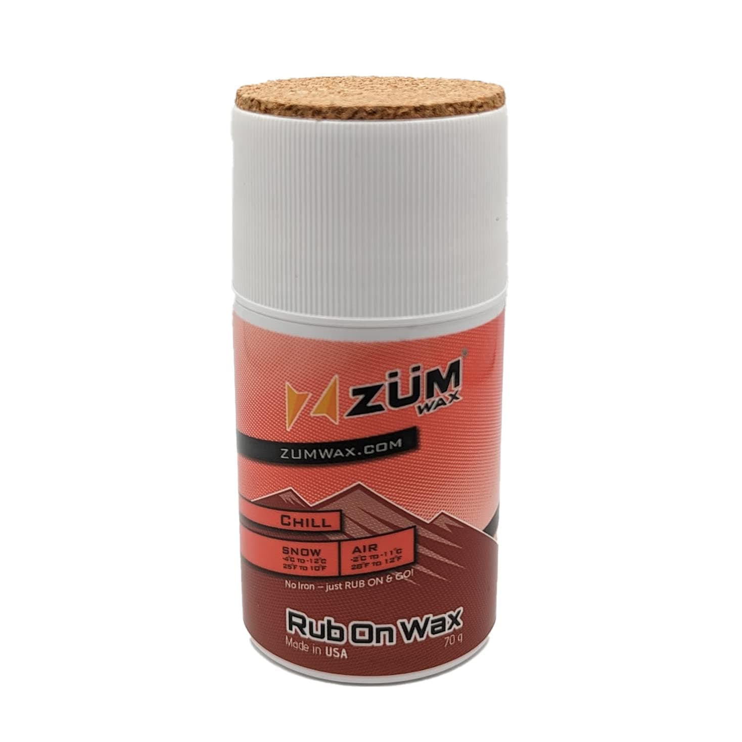 ZÜMWAX RUB ON WAX Ski/Snowboard - CHILL Temperature - 70 gram - INCREDIBLY FAST!!!