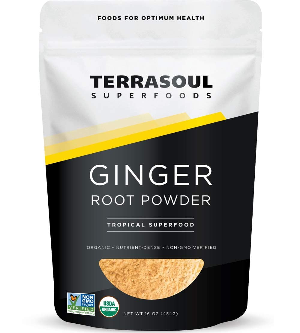 Organic Ginger Powder, 1 Lb - Lab-Tested | Raw | Potent Spicy Flavor