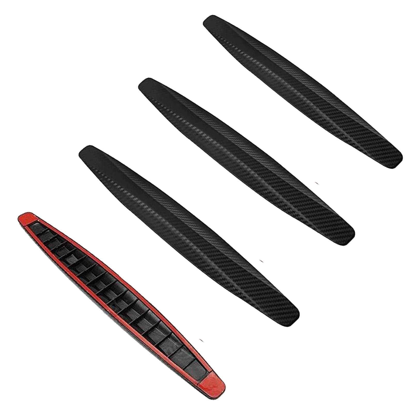 4 Packs Car Bumper Protector Strip,Front and Back Corner Bumper Guard for Car Anti Collision Strips,Universal Bumper Protector Trim Tape 40x5CM (Black)