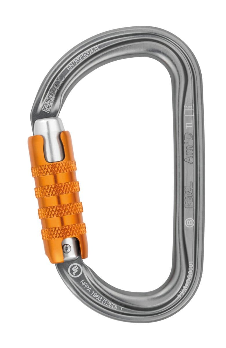 Am'D Asymmetrical Aluminum Carabiner - D-Shape Connector (27 kN)