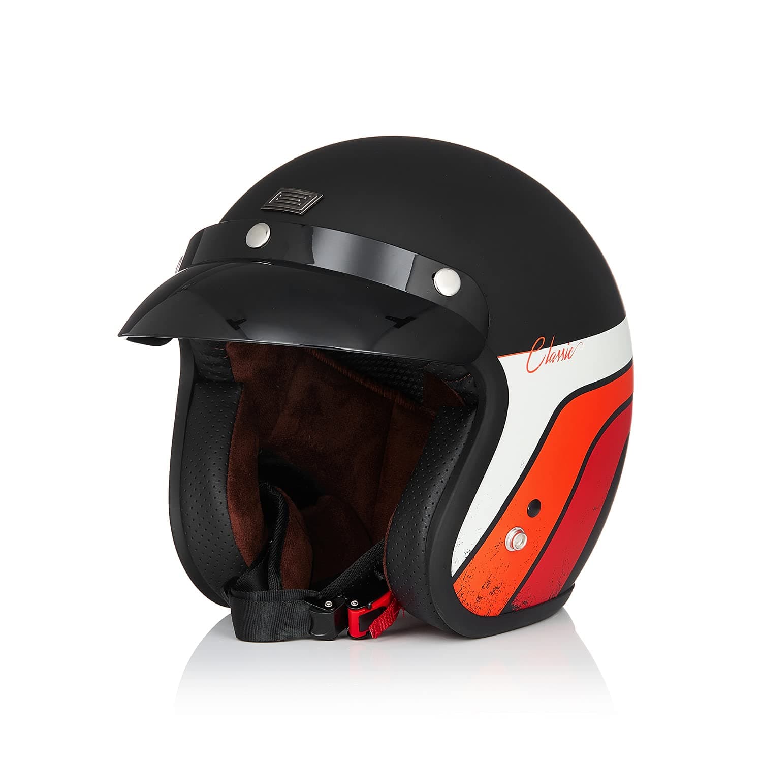 ORIGINE Open Face Motorcycle Jet Helmet ECE 22-06 Approved Scooter Helmet With Sun Visor