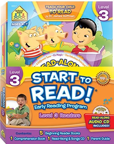 School Zone - Start to Read!® Level 3 Early Reading Program 6-Book Set - Ages 6 to 7, 1st Grade, 2nd Grade, Reading Books, CD, Workbook, Parent Guide (School Zone Start to Read!® Book Series)