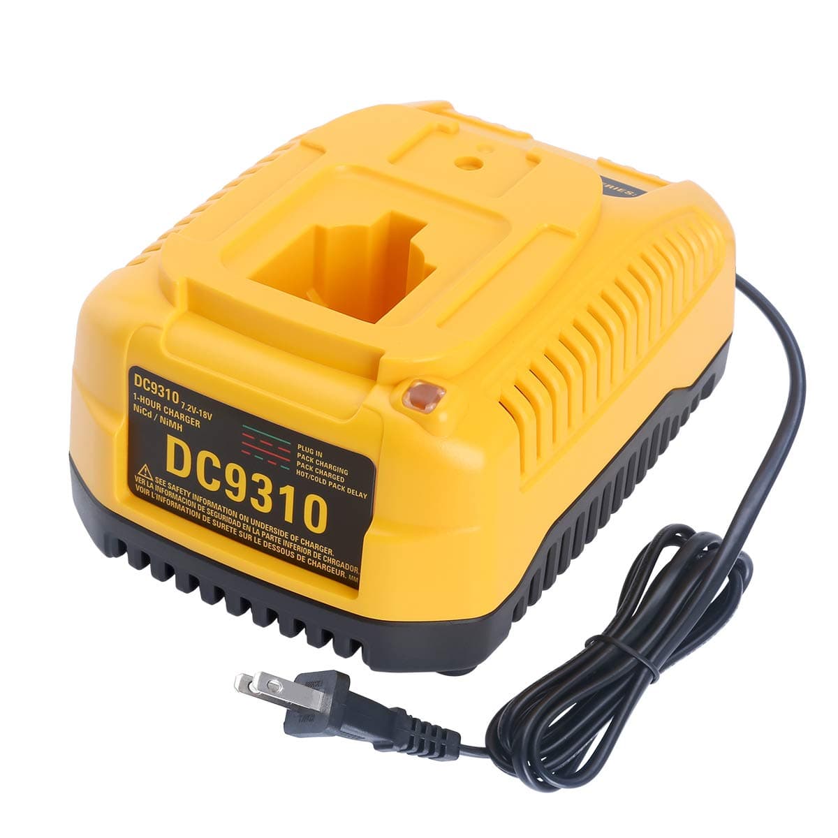 Biswaye DC9310 Charger Compatible with De-Walt 18V XRP NiCad NiMh DC9096 DC9098 DC9099 DW9099 DW9072 DW9057 DW9091 DW9094 DC9071 DW9062 DC9091 Power Tool Battery Charger