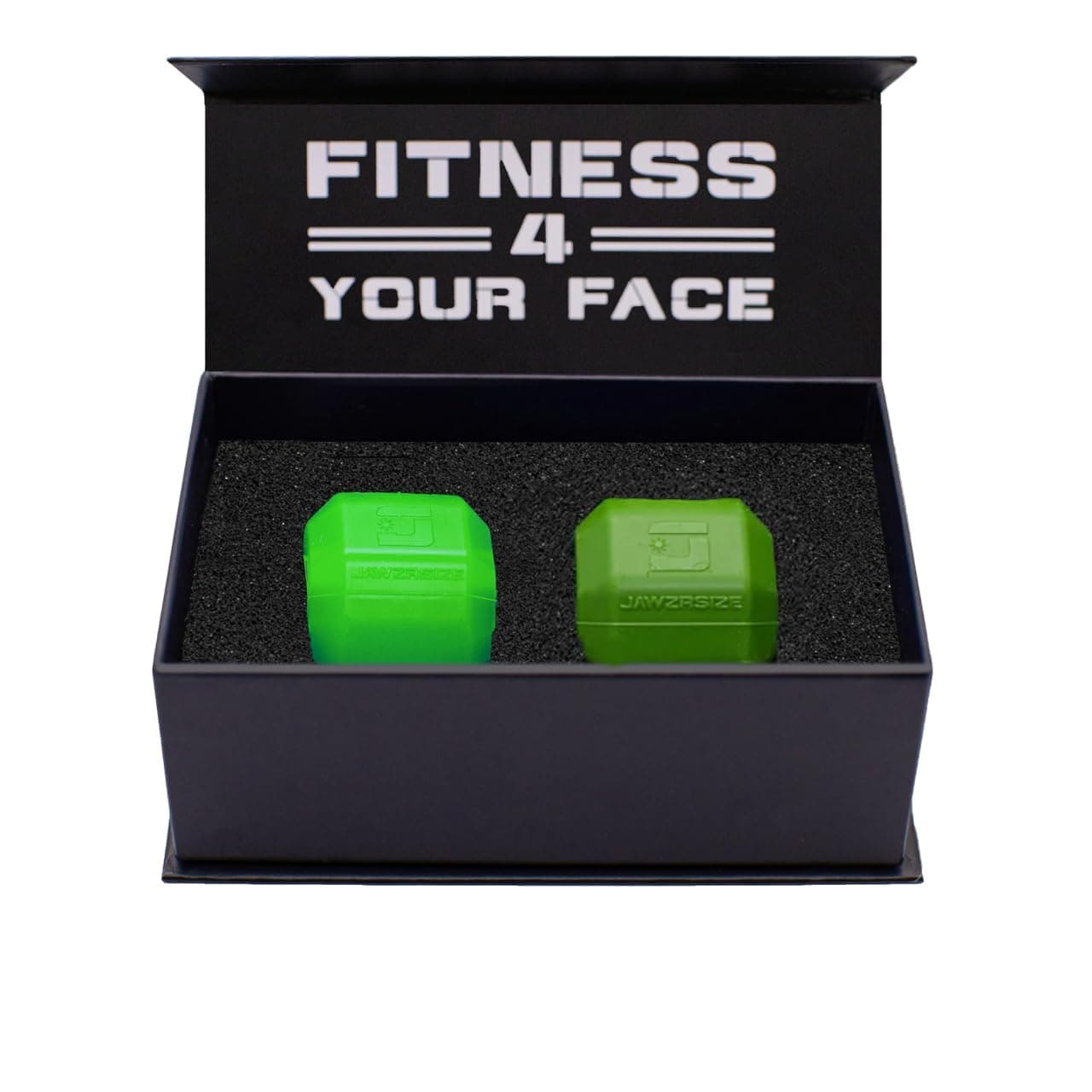 Jawzrsize Men's Jaw Exerciser - Pop N Go Guys Pack Intermediate Green and Advanced Green Jaw Trainer, Chin Bite Relief, Double Chin Reducer, Jaw Line Shaper and Neck Exerciser
