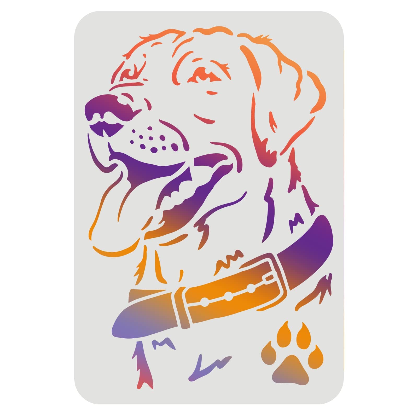 FINGERINSPIRELabrador Dog Stencil 11.7x8.3 inch Labrador Retriever Dog Stencils for Painting Reusable Labrador Face Stencil for Painting on Wood Tile Paper Fabric Floor Wall