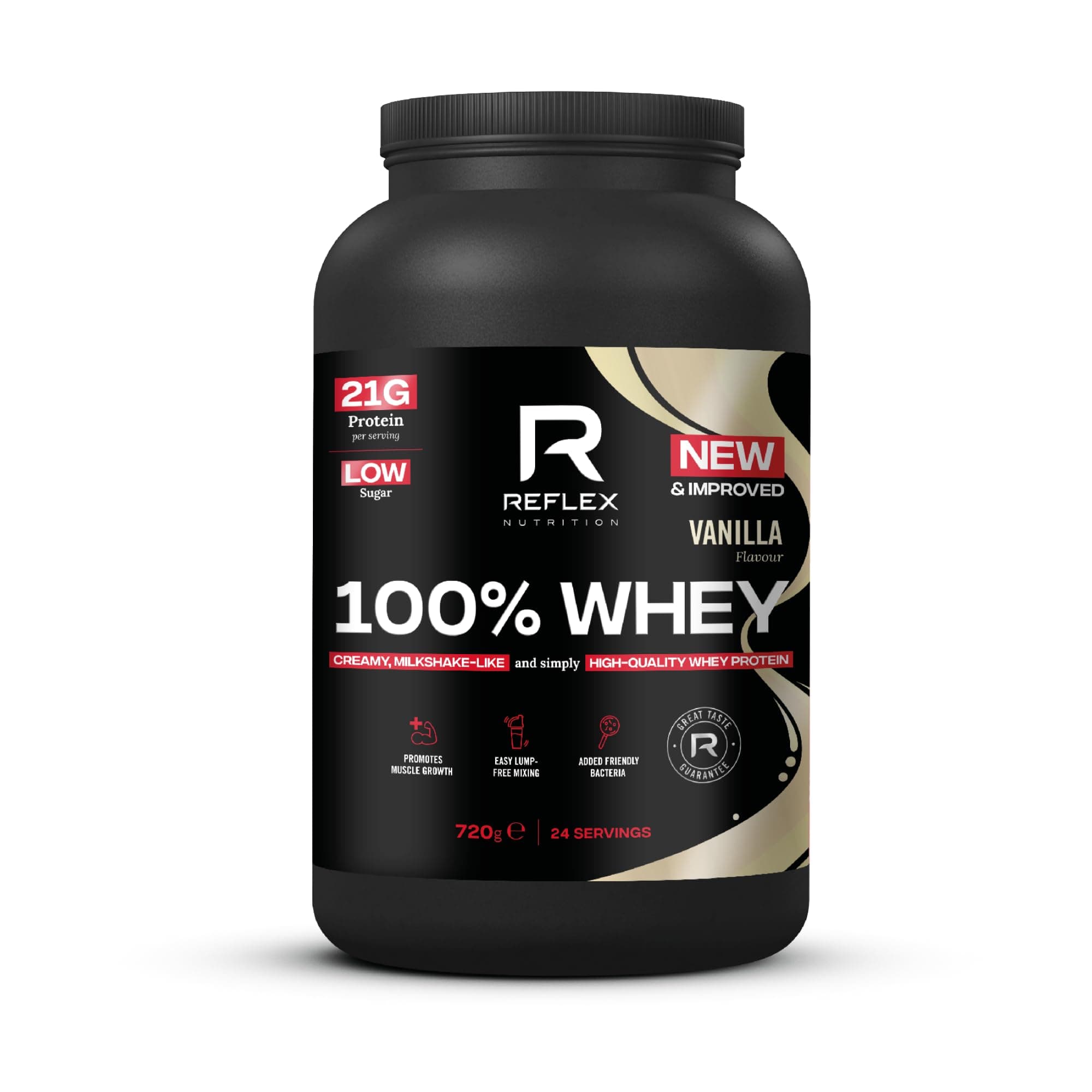 Nutrition 100% Whey Protein - 80% Pure Whey Protein - EAA Amino Acids - No Added Sugar - Whey Protein Powder for Pre Workout & Post Workout Recovery (Vanilla, 720g, 24 Servings)