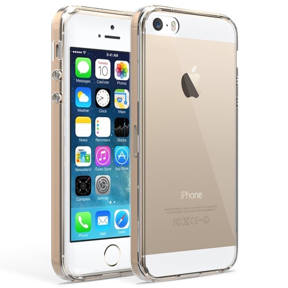 iPhone SE Case, Teclan [Crystal Clear] Anti-Scratch Clear Back Panel + Bumper Cover Shock-Absorption TPU Bumper for iPhone SE [4 Inch] - Crystal Clear