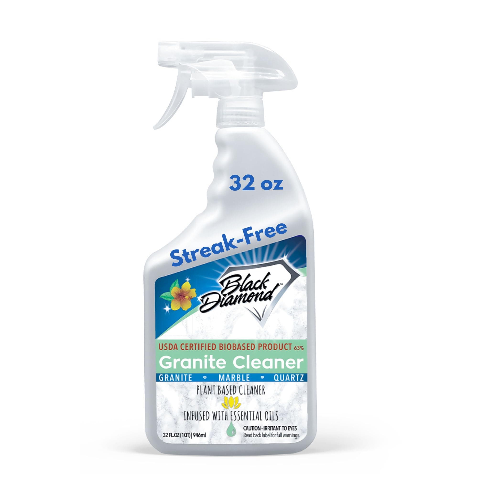 Black Diamond Stoneworks Granite Counter Cleaner: USDA Certified BIOBASED- Safe for Granite and other stone countertops. Safe for food contact formula to keep your countertops looking fresh and clean!