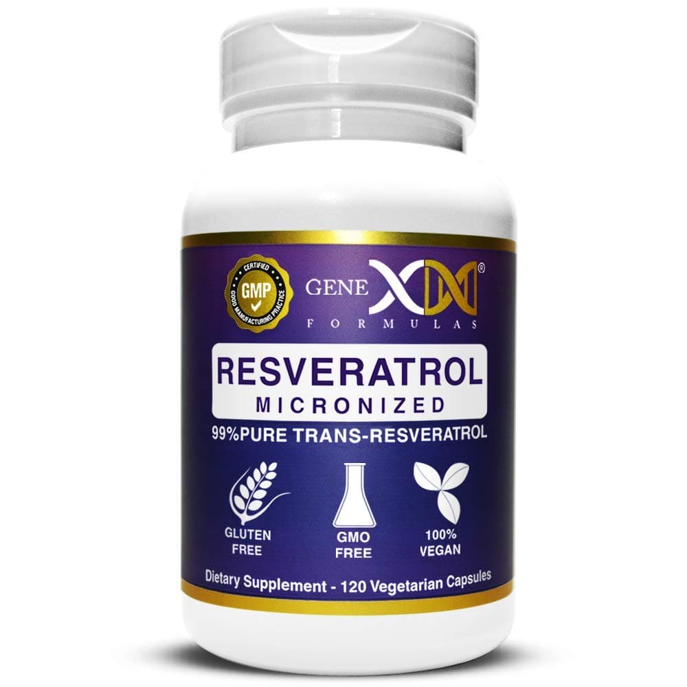 Trans Resveratrol 1000mg Serving 99% Pure Micronized Pharmaceutical Grade Trans-Resveratrol + Bioperine Extract mad in a GMP & NSF Certified Facility (4X 250mg Cpasules 120ct)