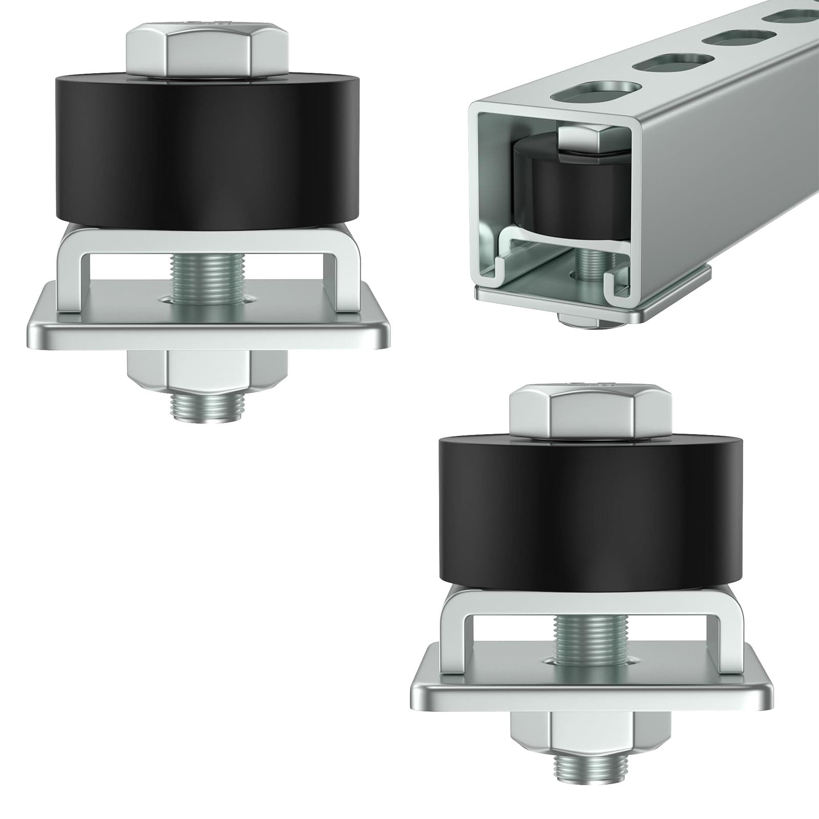 SKTREX Trolley Roller Wheels Limit Trolley Assembly Positioning for Unistrut Strut Channel with 1-5/8" Wide and All 1-5/8" or Taller Strut Channel Pack of 2