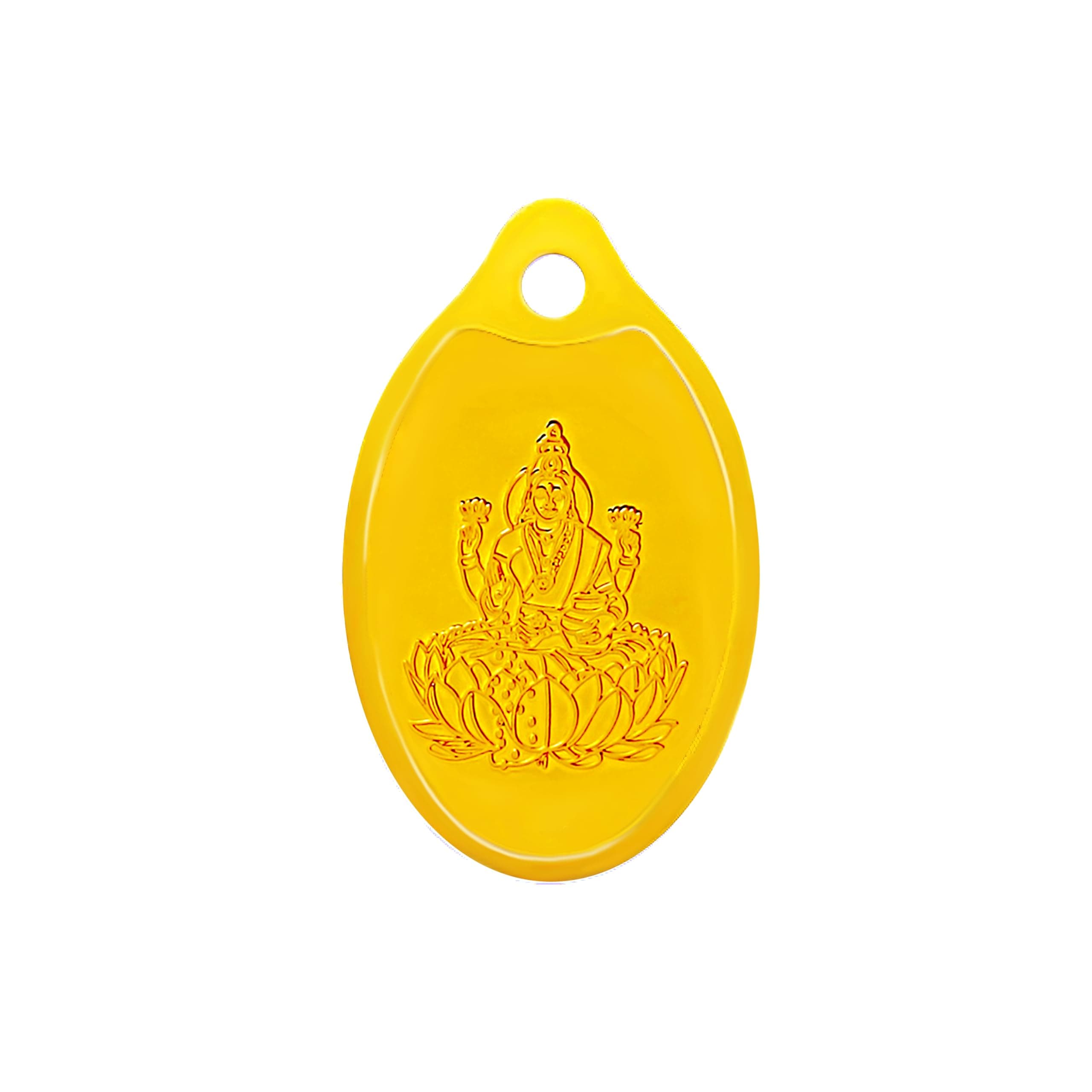 Swarnavarsham 24K (999) Yellow Gold Oval Laxmi Pendant 1 Gram