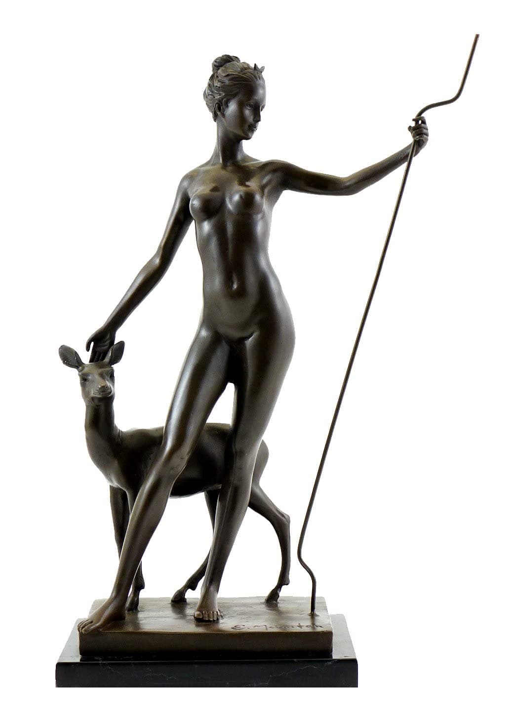 Kunst & Ambiente Bronze Figure by Edward McCartan - Diana and Doe - signed