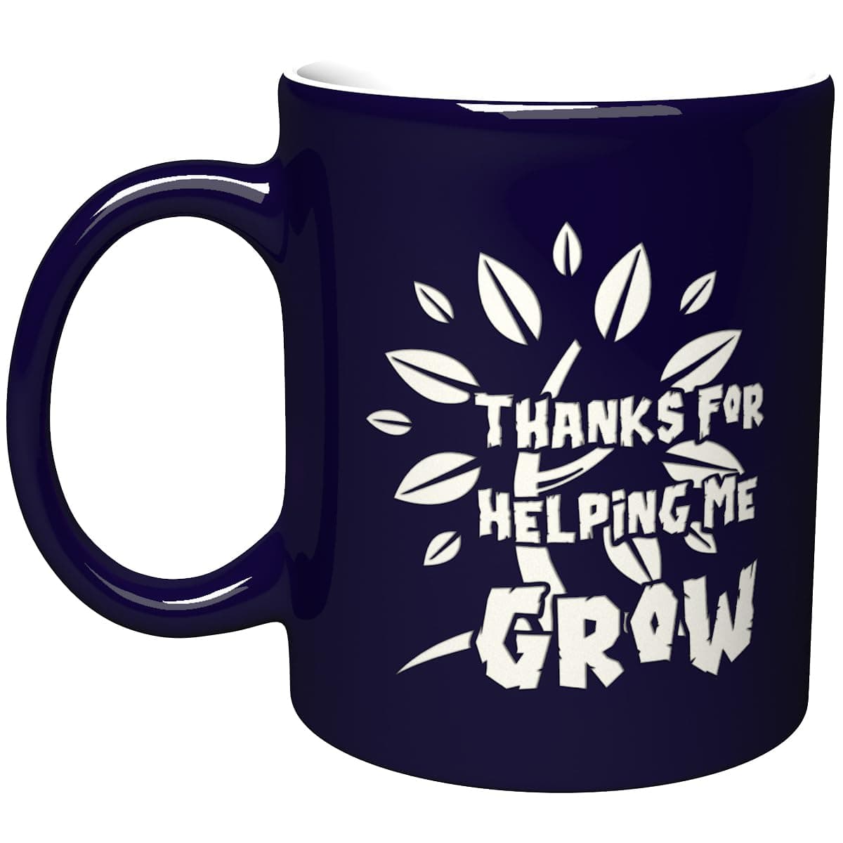 NM NEXTMUG Engraved Thank You Mug - Thanks For Helping Me Grow - Thanksgiving Appreciation Gift Ceramic Coffee Cup for Teacher Mentor Family Colleague Boss