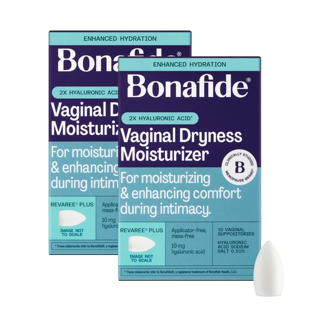 Bonafide Extra Strength Vaginal Moisturizer Revaree Plus – 10 mg Hyaluronic Acid – Hormone-Free – For Vaginal Dryness Associated with Painful Sex & Sensitive Tissue – 2-Month Supply