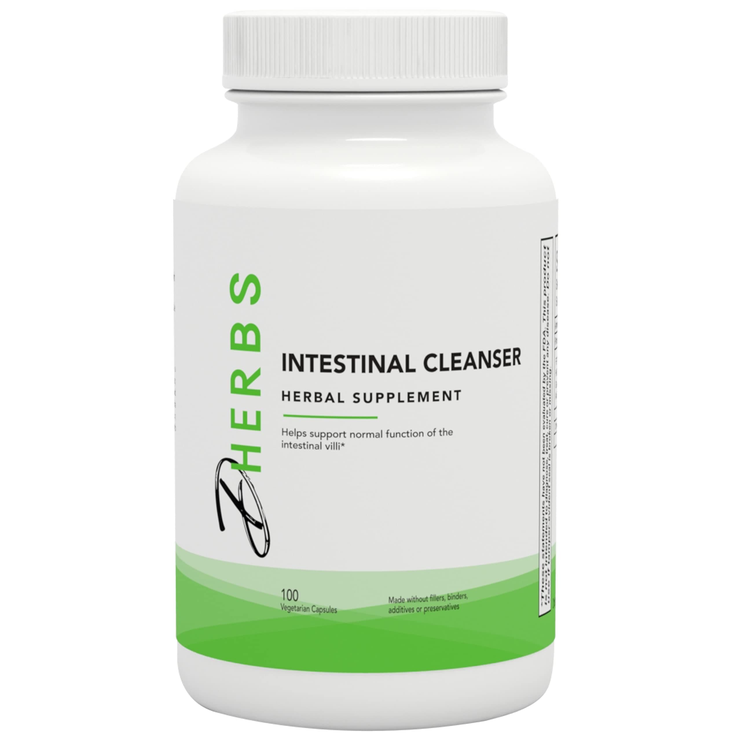 DHerbs Intestinal Cleanser Digestion Supplement, 100 Vegetarian Capsules- Digestive System Cleanse Capsules Made with Pure Herbs - Colon Cleanse Supplement for Overall Gut Wellness