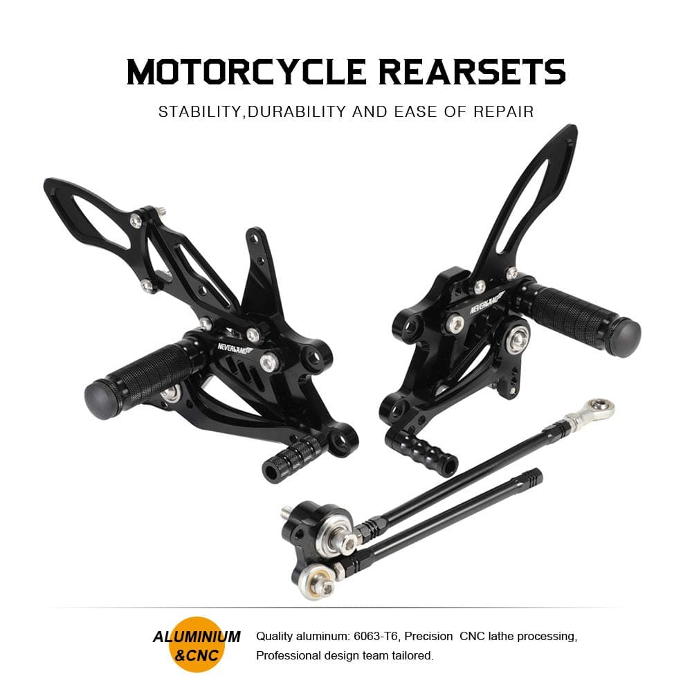 CNC Motorcycle Adjustable Rearsets Footpegs Rear Sets for HONDA CBR1000RR 2004 2005 2006 2007,CBR600RR2003 2004 2005 2006 Black