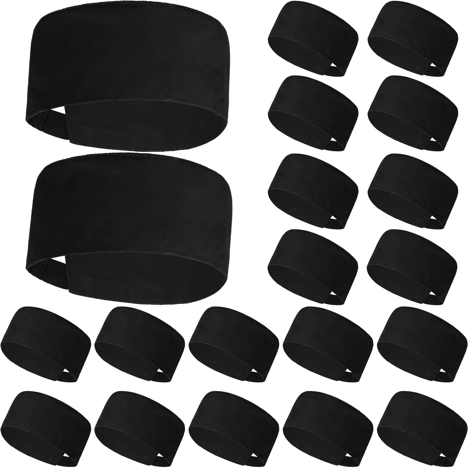 Jeere Unisex Chef Hat Adjustable Kitchen Cooking Caps Sushi Beanie Breathable Mesh Top Skull Cap for Men Women Adult, Black