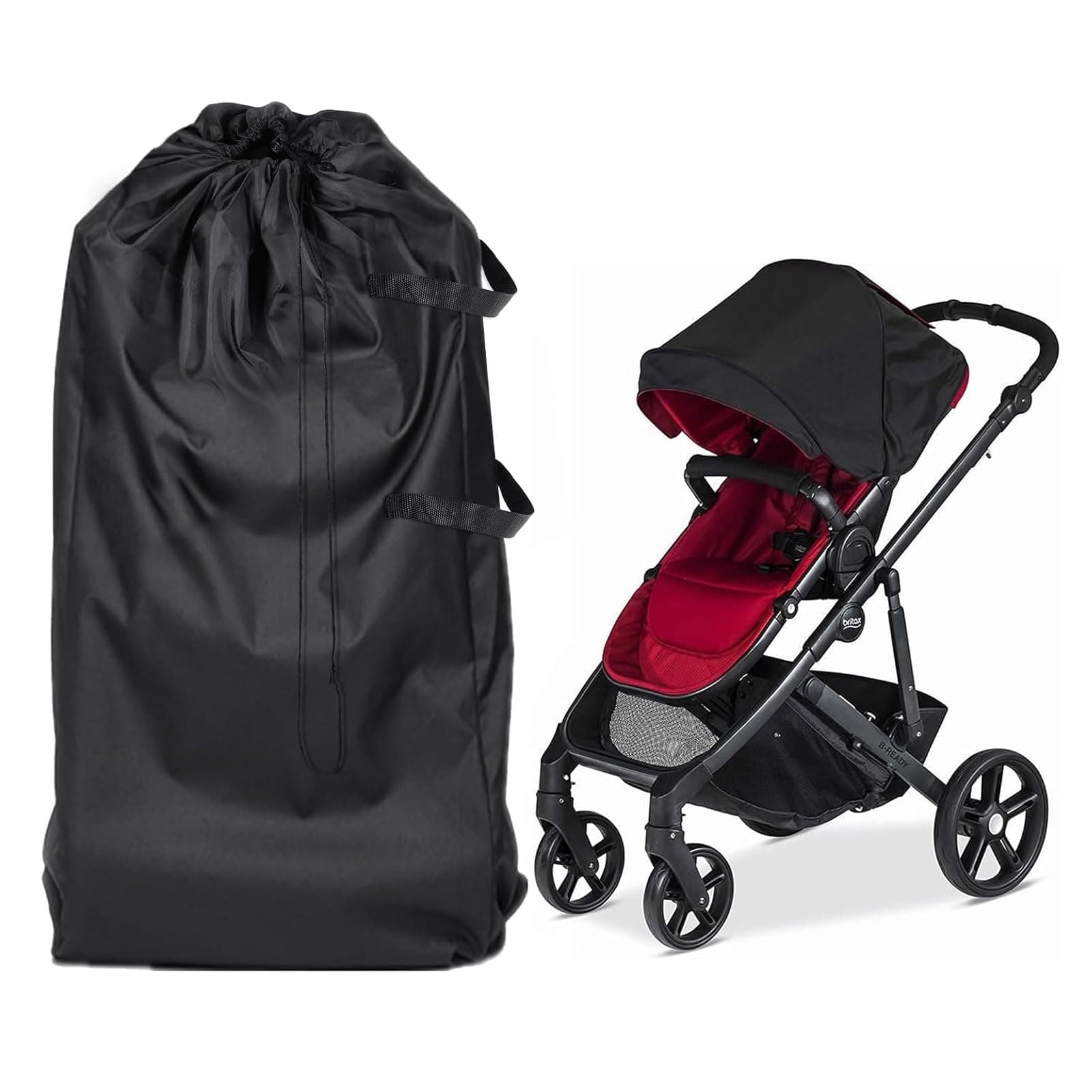 SKJAXF Stroller Travel Bag, Adjustable Pram Bag for Airplane, Waterproof Oxford Pushchair & Pram Transport Bags, Stroller Travel Bag, Portable Stroller Bag for Store Baby Strollers 110 x 82cm