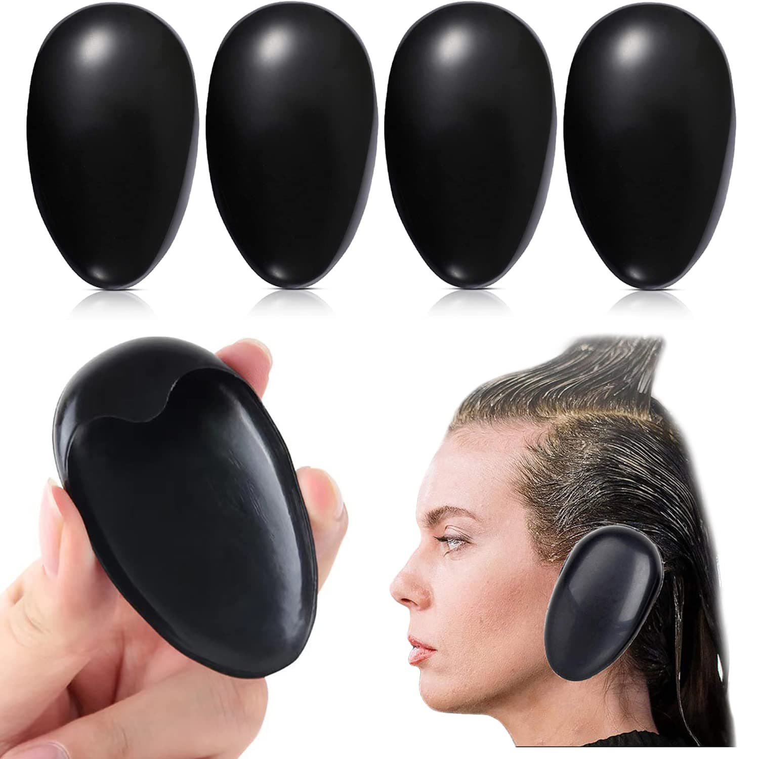 Ear Covers for Hair Dye Coloring Ear Cover Pads Shield Protector Earmuff Ear Caps Hair for Salon Coloring Hair