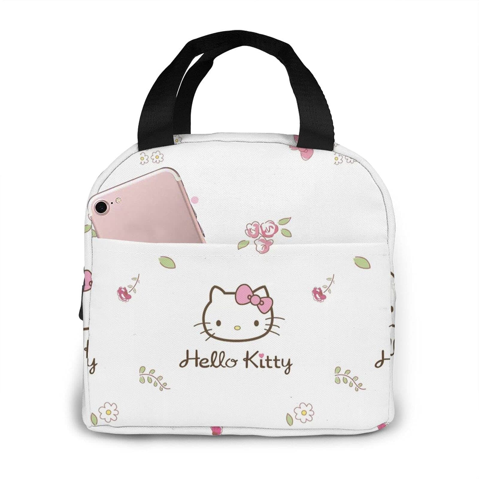 Lunch Bag Tote Hello Kitty Lunchbox Insulated Lunch Cooler Box Meal Prep Containers For Woman Man Kids
