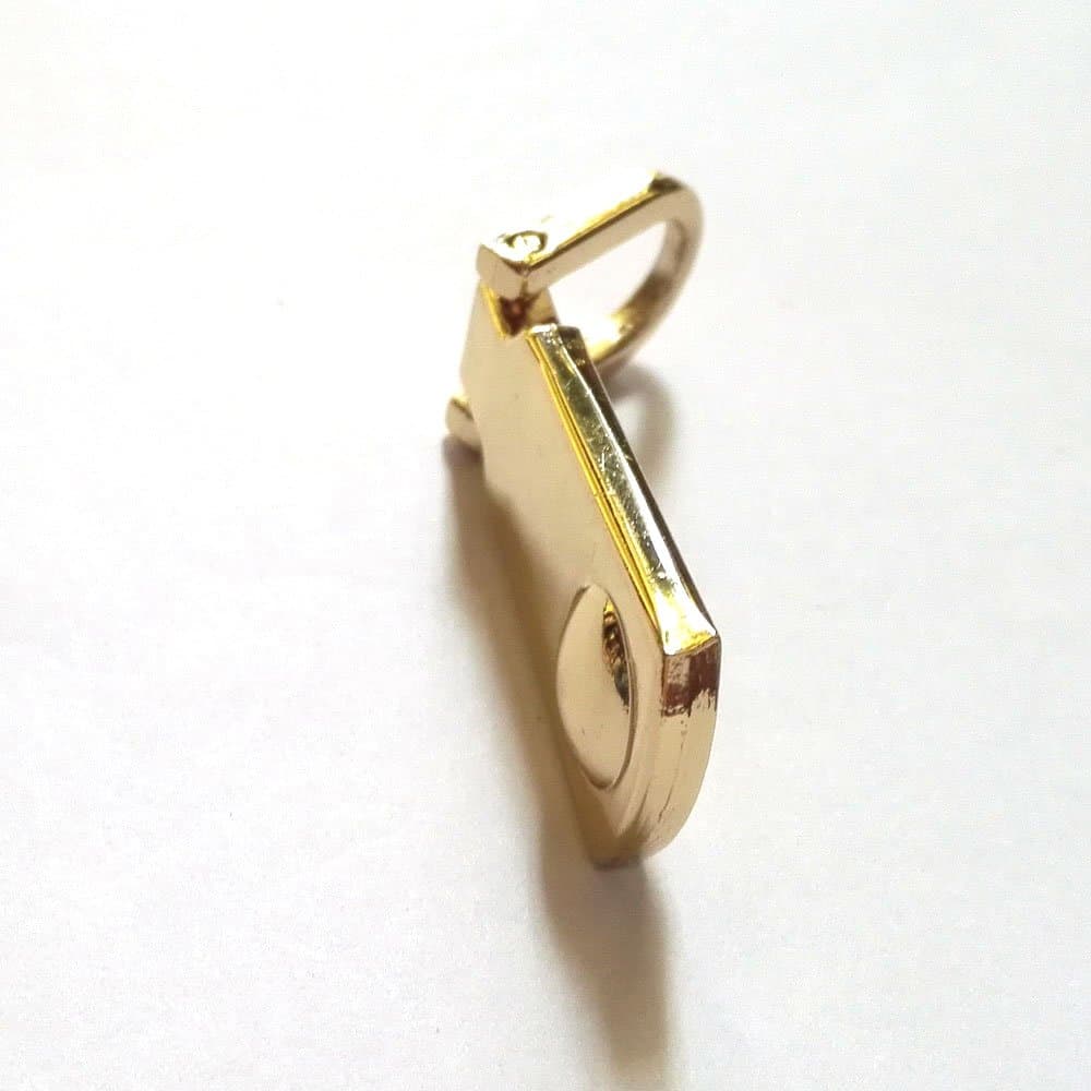 Pack of 6 Zipper Fixer Repair Pull Tab #5 Metal 40mm 1.5" Pale-Gold